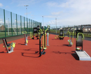An image of an outdoor gym we built