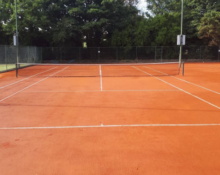 An image of a tennis pitch we created with match clay