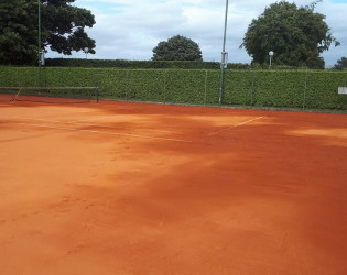 An image of a tennis pitch we created with match clay