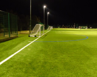 Large football pitch with nets