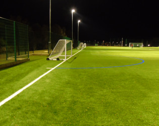 Large football pitch with nets