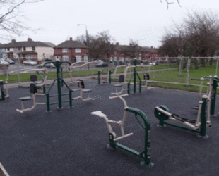 An image of an outdoor gym we built