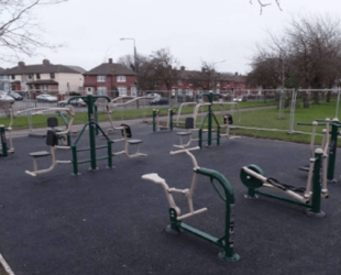 An image of an outdoor gym we built