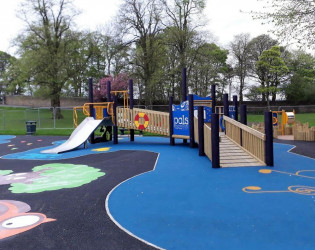 Colourful childrens play park