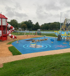 Childrens playpark with a sea theme