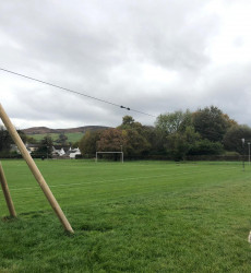 Zipline in a park