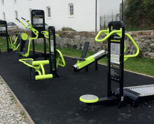 An image of an outdoor gym we built