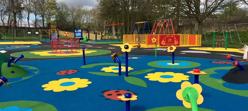 Colourful childrens play park